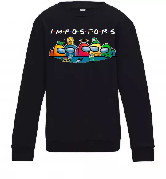 Детский Свитшот Impostors Among Us Черный фото