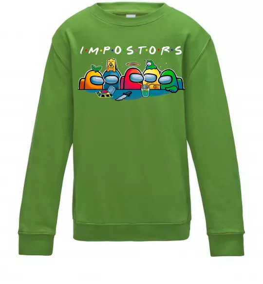 Детский Свитшот Impostors Among Us Лаймовый фото
