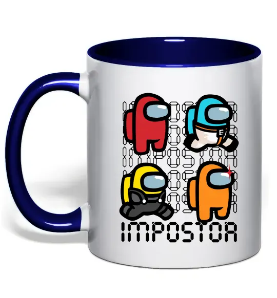 Чашка с цветной ручкой Імпостор Глубокий темно-синий фото