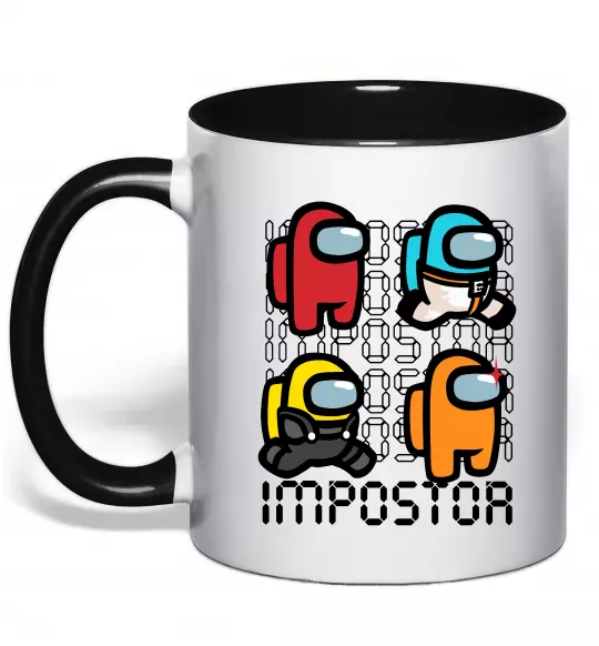 Чашка с цветной ручкой Імпостор Черный фото