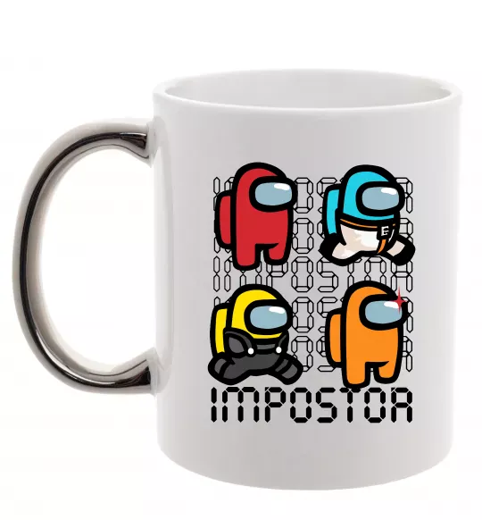 Чашка с цветной ручкой Імпостор Серебро фото