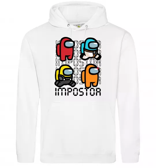 Мужская толстовка (худи) Імпостор Белый фото
