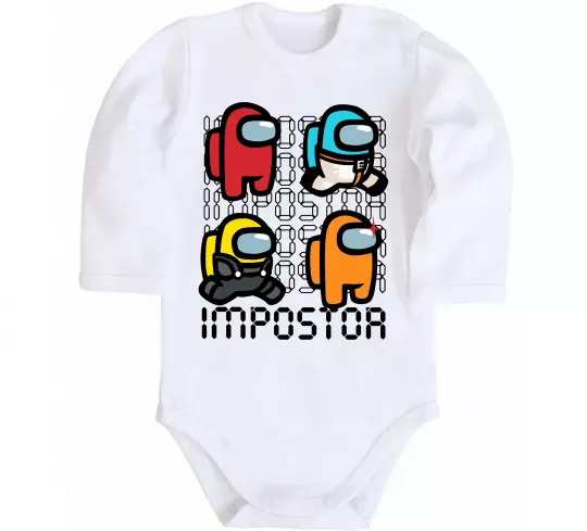 Дитячий бодік Імпостор Білий фото