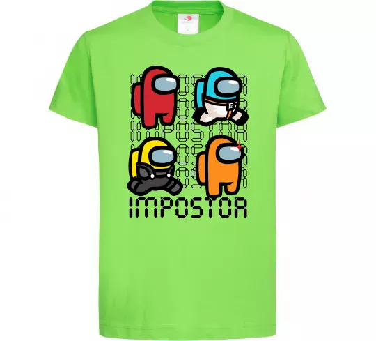 Дитяча футболка Імпостор Лаймовий фото