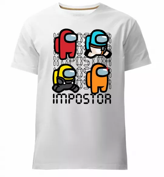 Чоловіча преміум футболка Імпостор Білий фото