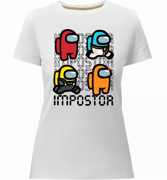 Женская премиум футболка Імпостор Белый фото