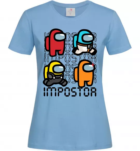 Жіноча футболка Імпостор Блакитний фото