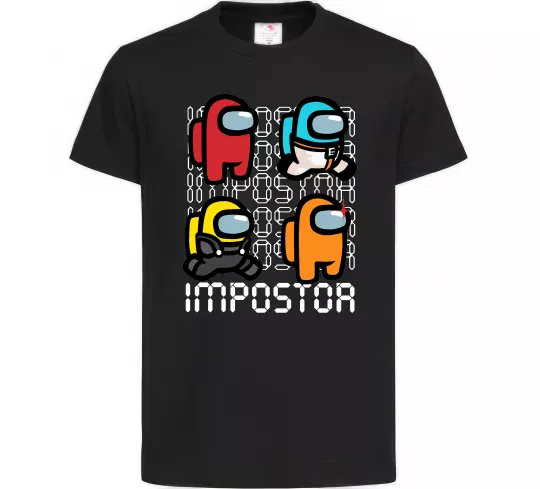 Дитяча футболка Імпостор Чорний фото
