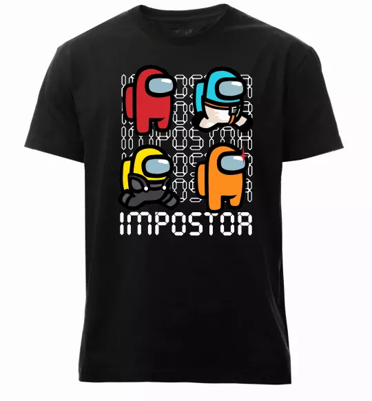 Чоловіча преміум футболка Імпостор Чорний фото