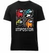 Чоловіча преміум футболка Імпостор Чорний фото