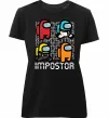 Женская премиум футболка Імпостор Черный фото