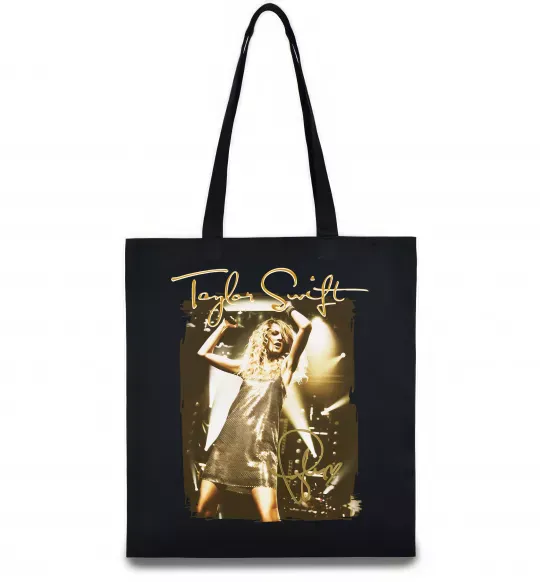 Еко-сумка Taylor Swift підпис Чорний фото