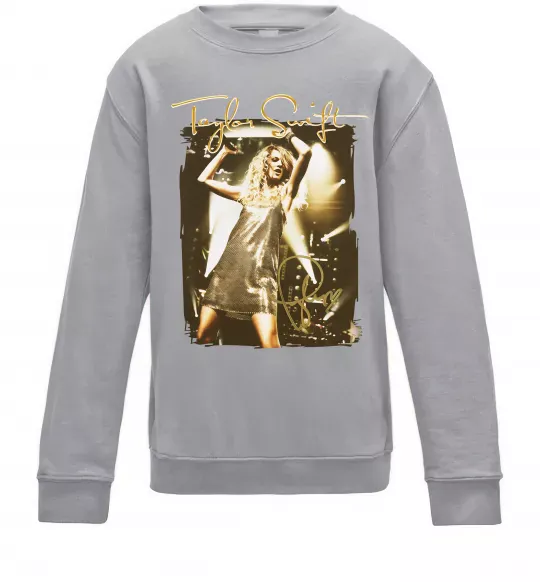 Детский Свитшот Taylor Swift підпис Серый меланж фото