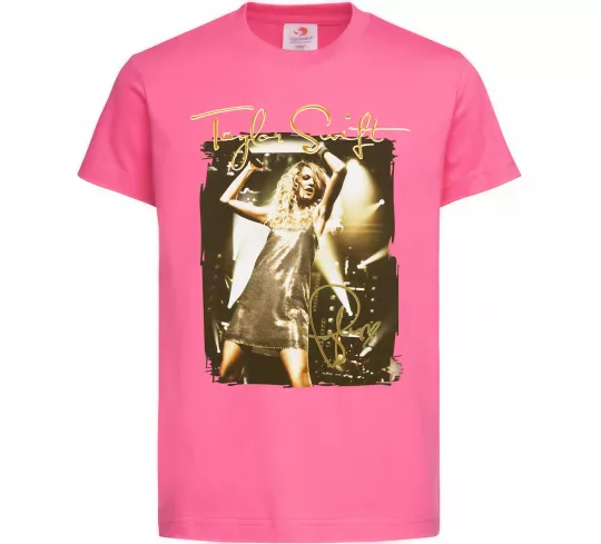 Детская футболка Taylor Swift підпис Ярко-розовый фото