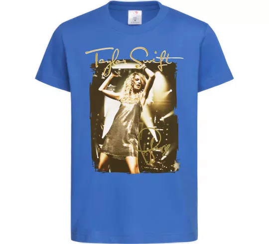 Детская футболка Taylor Swift підпис Ярко-синий фото