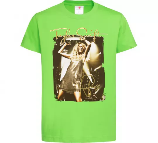 Детская футболка Taylor Swift підпис Лаймовый фото