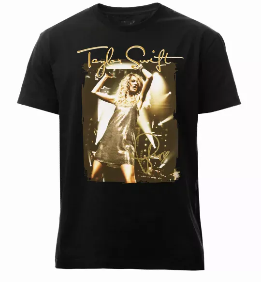 Мужская премиум футболка Taylor Swift підпис Черный фото