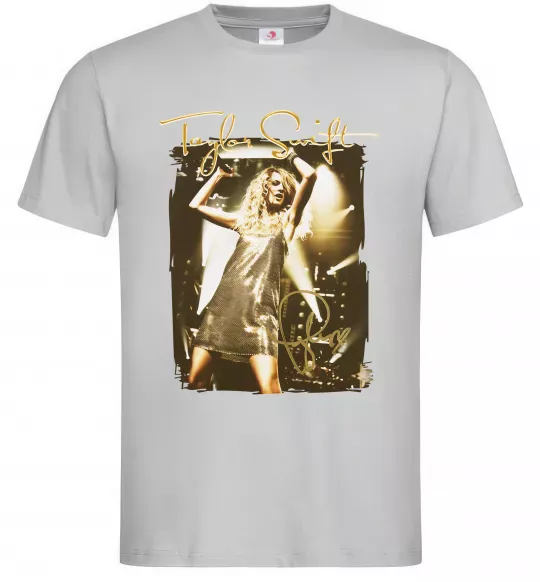 Чоловіча футболка Taylor Swift підпис Сірий фото