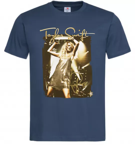 Чоловіча футболка Taylor Swift підпис Темно-синій фото