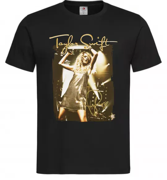 Чоловіча футболка Taylor Swift підпис Чорний фото