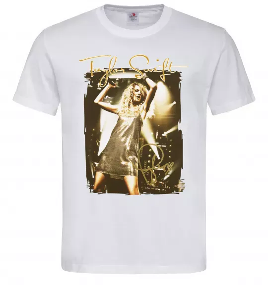 Чоловіча футболка Taylor Swift підпис Білий фото