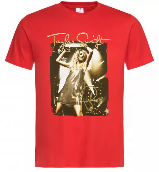 Чоловіча футболка Taylor Swift підпис Червоний фото