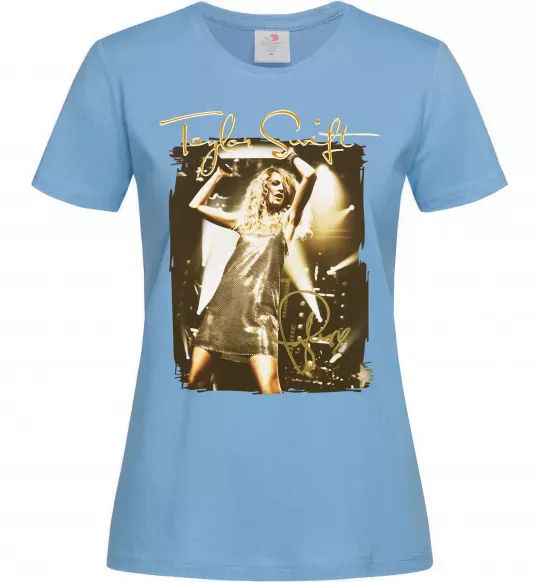 Жіноча футболка Taylor Swift підпис Блакитний фото