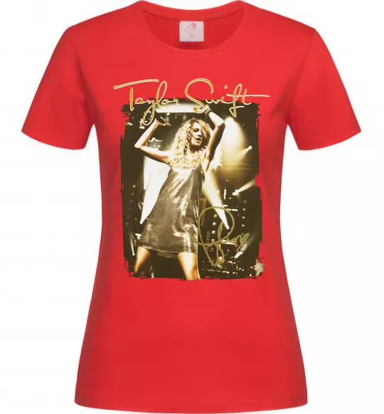 Жіноча футболка Taylor Swift підпис Червоний фото
