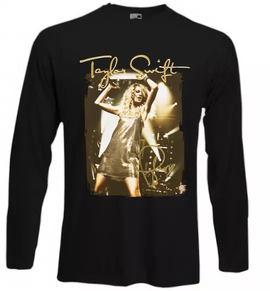 Лонгслів Taylor Swift підпис Чорний фото