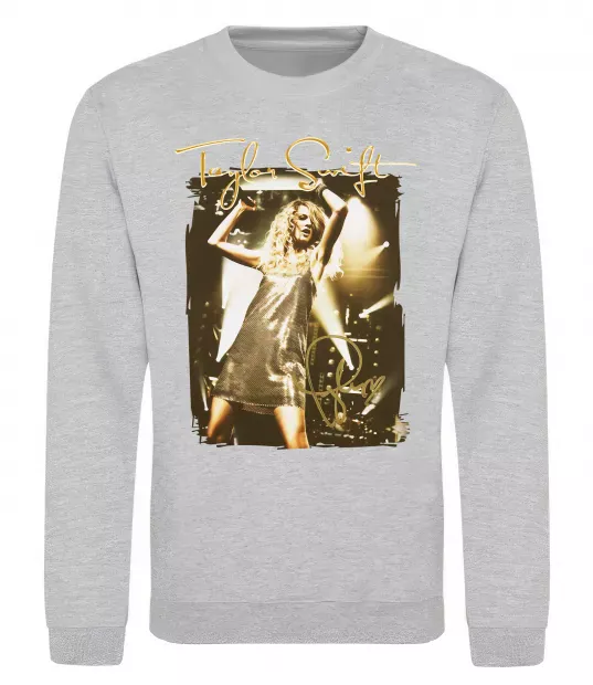 Свитшот Taylor Swift підпис Серый меланж фото