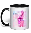 Чашка с цветной ручкой Taylor Swift pink Черный фото