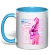 Чашка с цветной ручкой Taylor Swift pink Голубой фото