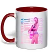 Чашка с цветной ручкой Taylor Swift pink Красный фото