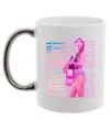 Чашка с цветной ручкой Taylor Swift pink Серебро фото
