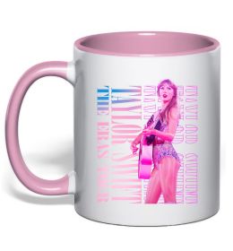 Чашка с цветной ручкой Taylor Swift pink