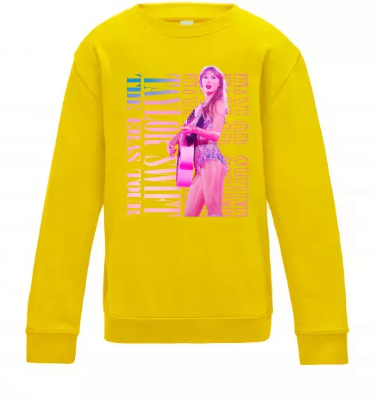 Детский Свитшот Taylor Swift pink Солнечно желтый фото