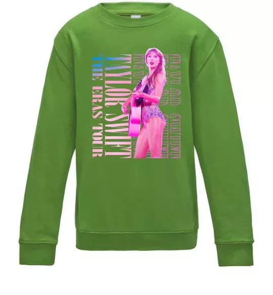 Детский Свитшот Taylor Swift pink Лаймовый фото
