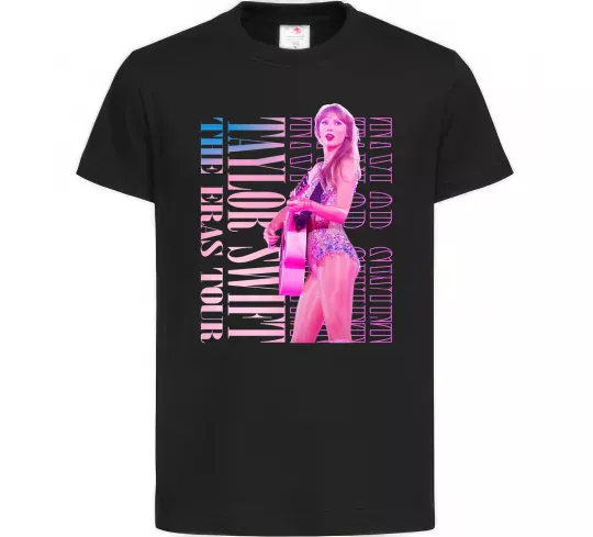 Детская футболка Taylor Swift pink Черный фото