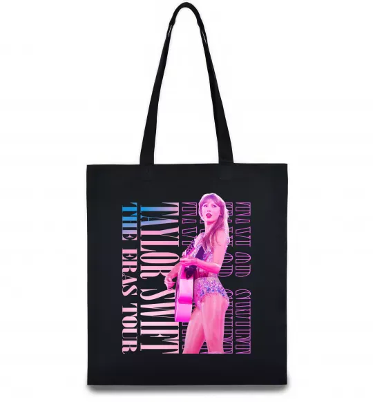 Еко-сумка Taylor Swift pink Чорний фото