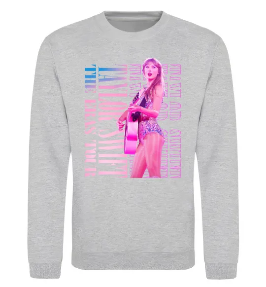 Свитшот Taylor Swift pink Серый меланж фото