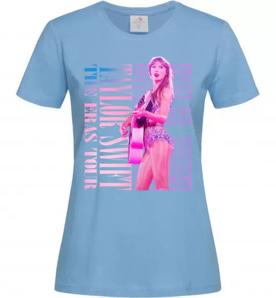 Женская футболка Taylor Swift pink Голубой фото