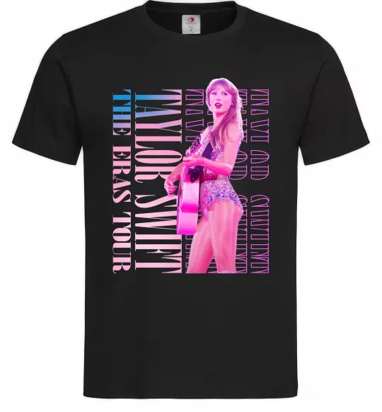 Чоловіча футболка Taylor Swift pink Чорний фото
