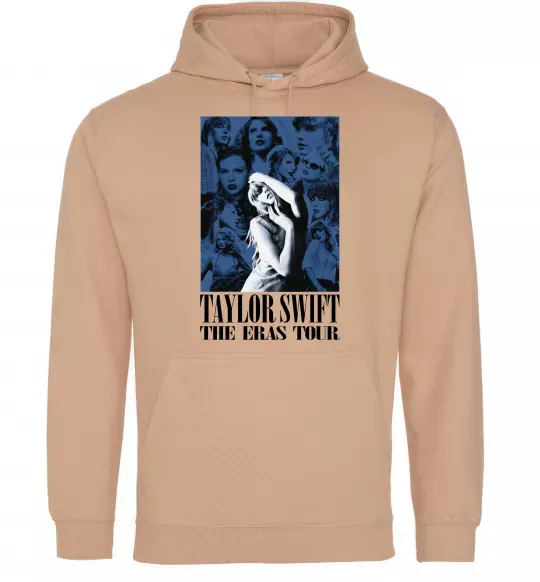 Мужская толстовка (худи) The eras tour blue Песочный фото