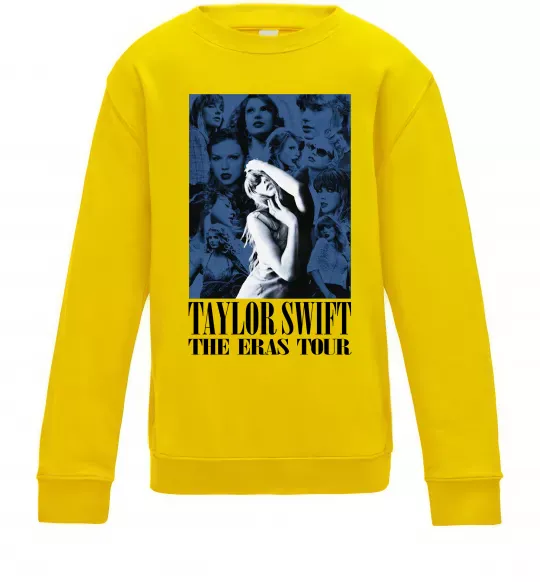 Детский Свитшот The eras tour blue Солнечно желтый фото