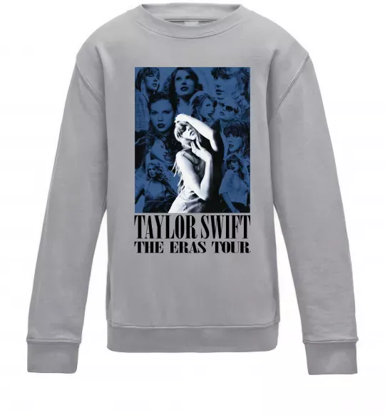 Детский Свитшот The eras tour blue Серый меланж фото