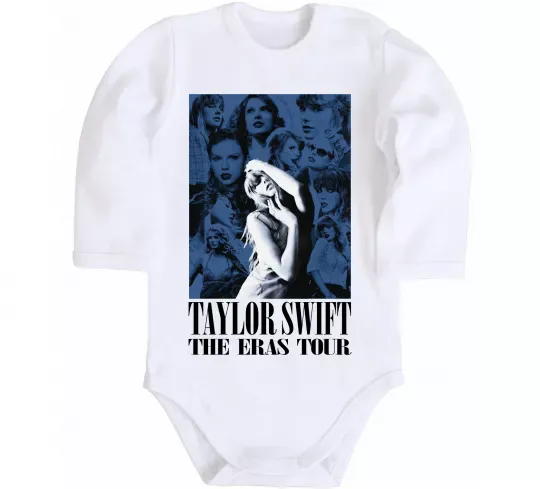 Детский боди The eras tour blue Белый фото