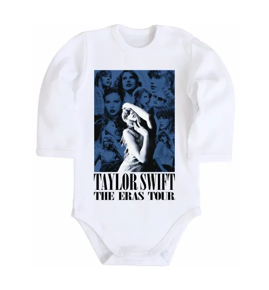 Дитячий бодік The eras tour blue Білий фото