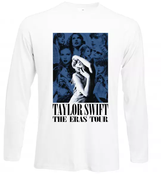 Лонгслів The eras tour blue Білий фото