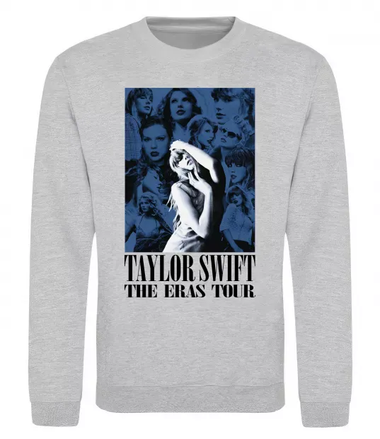 Свитшот The eras tour blue Серый меланж фото