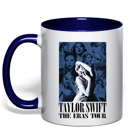 Чашка с цветной ручкой The eras tour blue Глубокий темно-синий фото